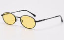 Peekaboo retro oval glasses men uv400 high quality gold small sunglasses women metal 2021 yellow red hot-selling
