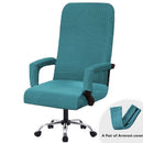 Elastischer Bürostuhlbezug Modern Schmutzabweisend Chefsessel Gaming-Stuhl Rotierender Sesselbezug Verdickte Armlehnenhusse