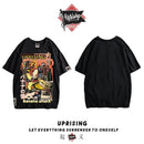 UPRISING Hip Hop men cotton T-shirt fashion loose men BF student banana print short-sleeved tees cool man wear Round neck tshirt