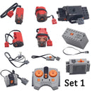 Technical Enhanced Motor Kit Power Function Switch IR Remote Control Receiver Battery Box Train Motors High-tech parts Sets