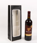 Sichtbare Weinbeutel, feste Papiertüten, weiße Papiertüte mit Klarsichtfenster für Wein-, Blumen-, Geschenkverpackung, Party-, Festival-Geschenkverpackung