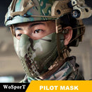 Airsoft Masks Dual mode Half Face Pilot Mask Tactical Mask Hunting Rifle Air Military Games Shooting Paintball Protective Mask