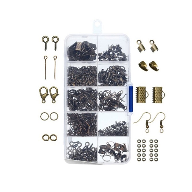 Accessories Set Jewelry findings Clip buckle Lobster Clasp Open Jump Rings Earring Hook Jewelry Making kit for Supplies