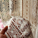 American Retro Crochet Curtain Ready Material Made Curtain For Living Room Bedroom Balcony Home Decoration Home Decor Cortinas