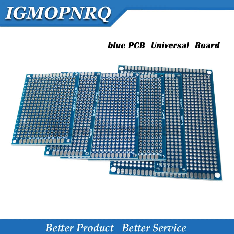 1pcs Double-Sided Protoboard Breadboard Universal Board blue PCB 2*8cm 3*7cm 4*6cm 5*7cm 7*9cm 2.54mm