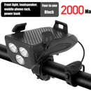 4in1 Bicycle Light USB Charging Lighting Cycling Phone Holders & LED Headlight Horn Bell MTB Power Bank for Bike Accessories