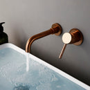 Bagnolux Polished Or Brushed Rose Gold Bathroom Faucet Brass Round Hole Concealed Type Household Hot Cold Bathroom Faucet