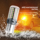 2 Stücke 1156 BA15S P21W BAU15S PY21w 3156 T20 7440 W21W Canbus LED-Lampen 3014 120SMD Kein Fehler Zweifarbige Blinkerleuchte KEIN Blinken