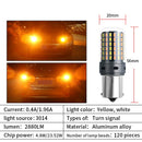 2 Stücke 1156 BA15S P21W BAU15S PY21w 3156 T20 7440 W21W Canbus LED-Lampen 3014 120SMD Kein Fehler Zweifarbige Blinkerleuchte KEIN Blinken