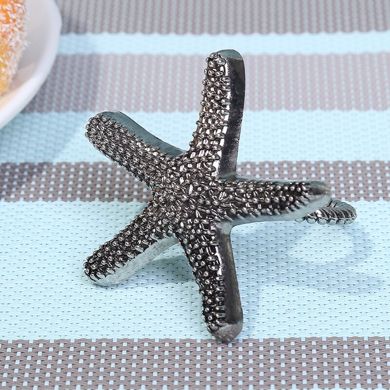 10pcs Fashion metal napkin buckle Creative starfish jewelry napkin ring hotel set table decoration napkin ring