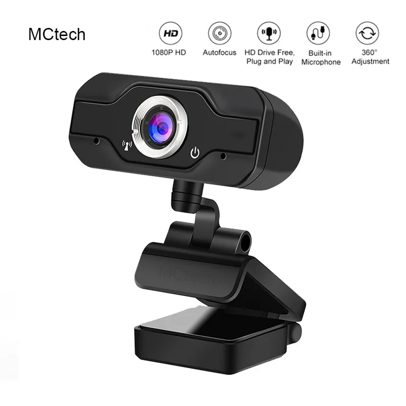 Full HD Webcam 1080P 60fps Laptop Computer PC Web Cam Camera Built In Microphone For Video Calls Conference Live Work Tripod