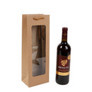 Sichtbare Weinbeutel, feste Papiertüten, weiße Papiertüte mit Klarsichtfenster für Wein-, Blumen-, Geschenkverpackung, Party-, Festival-Geschenkverpackung
