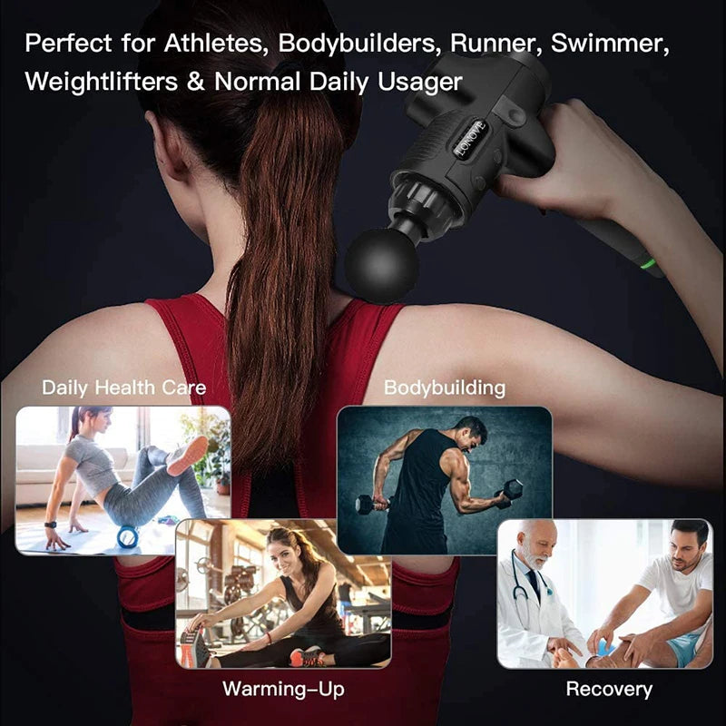 High frequency Massage gun muscle relax body relaxation Electric massager with portable bag for fitness