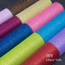 10Yards 15cm Glitter Tulle Rolls Sparkly Glitter Sequin Tulle Mesh Baby Shower Tutu Skirt Organza Table Runner Wedding Decor