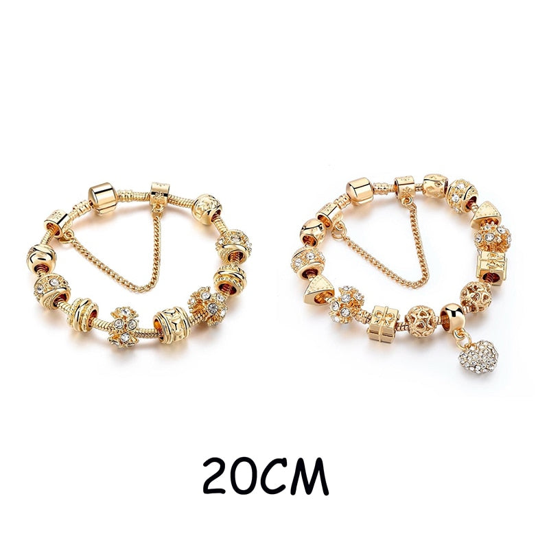 2020 Wholesale INS gold flower bead Bracelets&amp;Bangles For Women Pulseira Feminina Charm Crystal Jewelry Trendy Bracelet BT200303