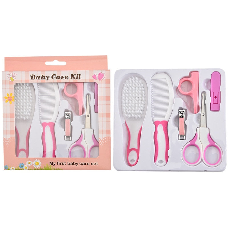 Multi-piece baby care set newborn hair trimmer nail thermometer beauty brush set scissors comb teether function children's wash