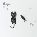 Thaya Süße Katze Fisch Trendige Ohrringe Weiblich S925 Sterling Silber Tier Ohrhaken Stecker Für Frauen Schöne Partygeschenke