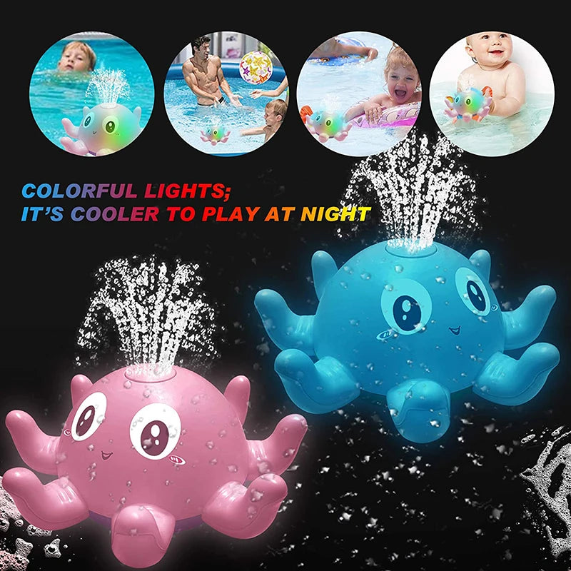 Baby Bath Toys Spray Water Shower Bathing Toys for Kids Electric Whale Bath Ball with Light Music LED Light Toys ool Bathtub Toy