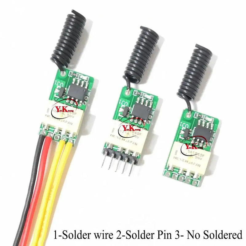 Trigger button Power Saving Mini Relay Contact RF Wireless Switches3.7v4.2v5v6v7.4v9v12v 433 Smart Home Small Tiny Remote Switch