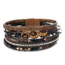 Amorcome Leopard Fashion Bracelets Woman Charm Multilayer Wide Wrap Leather Bracelets & Bangles Femme Party Jewelry Gift  2022