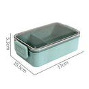1450ML lunch box high food container eco friendly bento box  lunch japanese food box lunchbox meal prep containers wheat straw