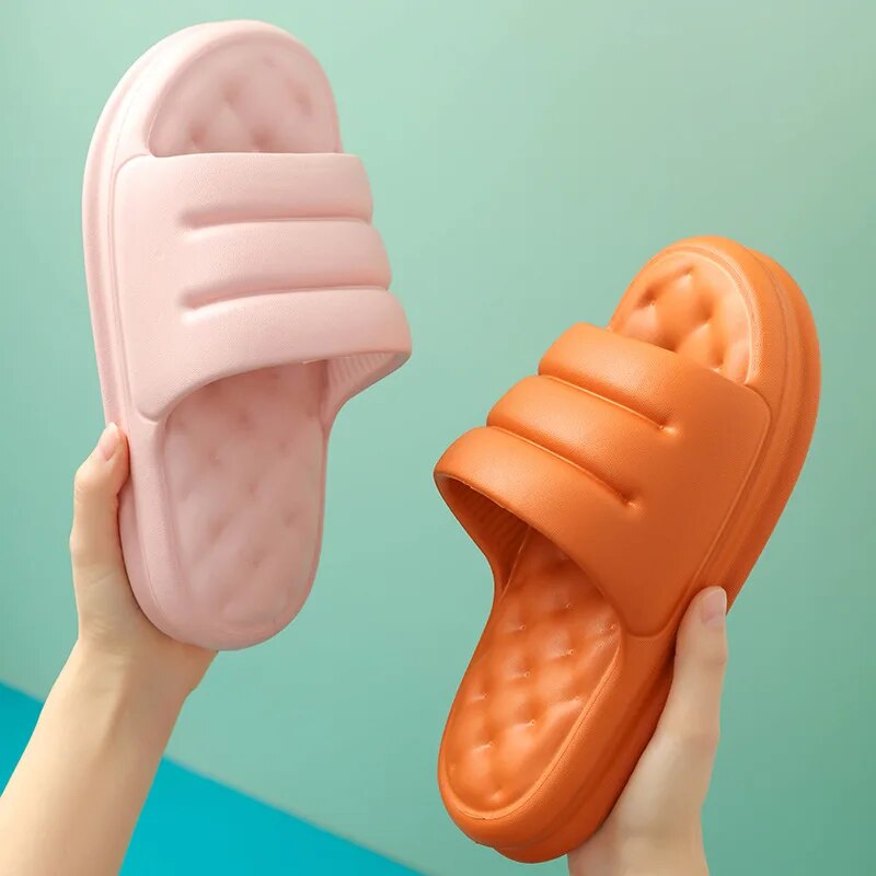 Summer EVA Sofa Slides For Women Men Thickened Non-slip Sandals Indoor House Slippers Platform Beach Sandal Bathroom Slippers