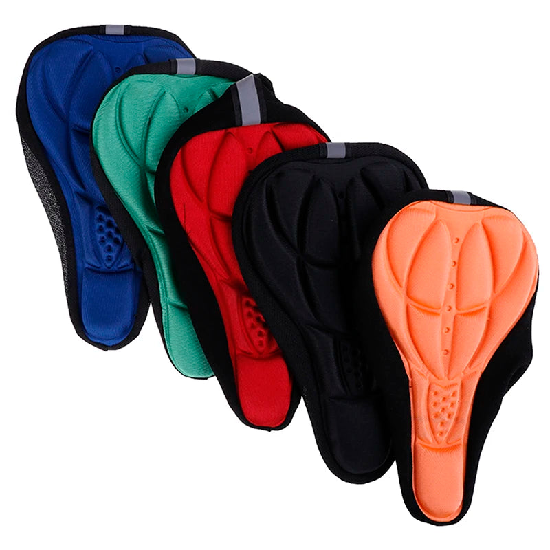 4 Colors MTB Mountain Bike Cycling Thickened Extra Comfort Ultra Soft Silicone 3D Gel Pad Cushion Cover Bicycle Saddle Seat