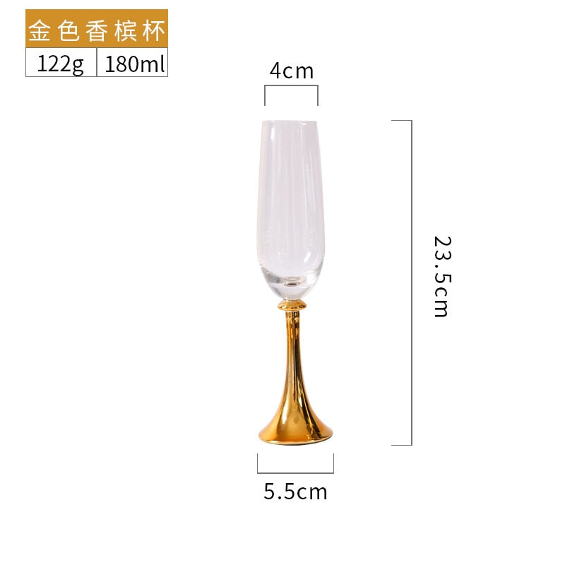 Creative Glass with Diamond Wine Glass Crystal Tall Wine Glass Champagne Glass Home Restaurant Wine Glass Party Banquet Glass