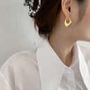 925 Sterling Silver Metal Irregular Hoop Earrings for Women Ins Niche Geometric Earrings Oorbellen Wholesale