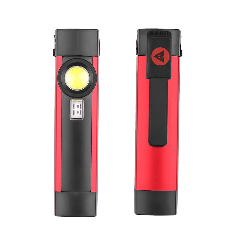 AEFJ Portable 4 Mode COB Flashlight UV Torch USB Rechargeable LED Work Light Magnetic XPE Hanging Hook Lamp For Outdoor Camping