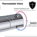 The Elysian Matte Thermostatic Shower System