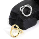VAROLE New Arrival Cold Wedding Rings for Women Irregular Korean Simple Style Round Copper Ring jewelry Wholesale