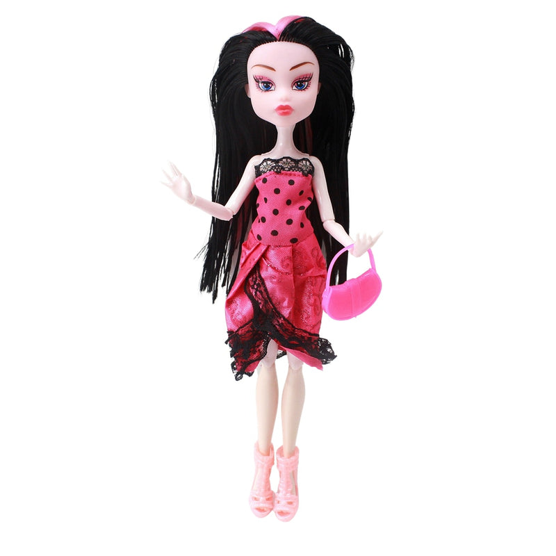 Cheapest NO BOX 4 pcs/set Dolls New Style high dolls Monster fun high Moveable Joint Body Fashion dolls Girls Toys Best Gift