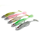 Fake Lure Jigging Soft Bait Fishing Lures 9/11cm 15.6/23.3g DIY Head Jig Fish T Tail Sea Bass Lure Fishing Tackle 6 Colors