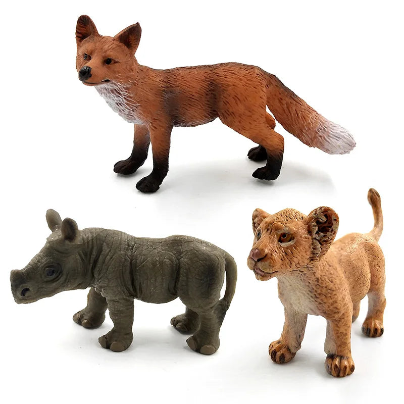 Hot Easter Rabbit Wolf Deer Lion Fox Meerkat Squirrel Figurine Home Decor Miniature Fairy Garden Decoration Accessories Modern
