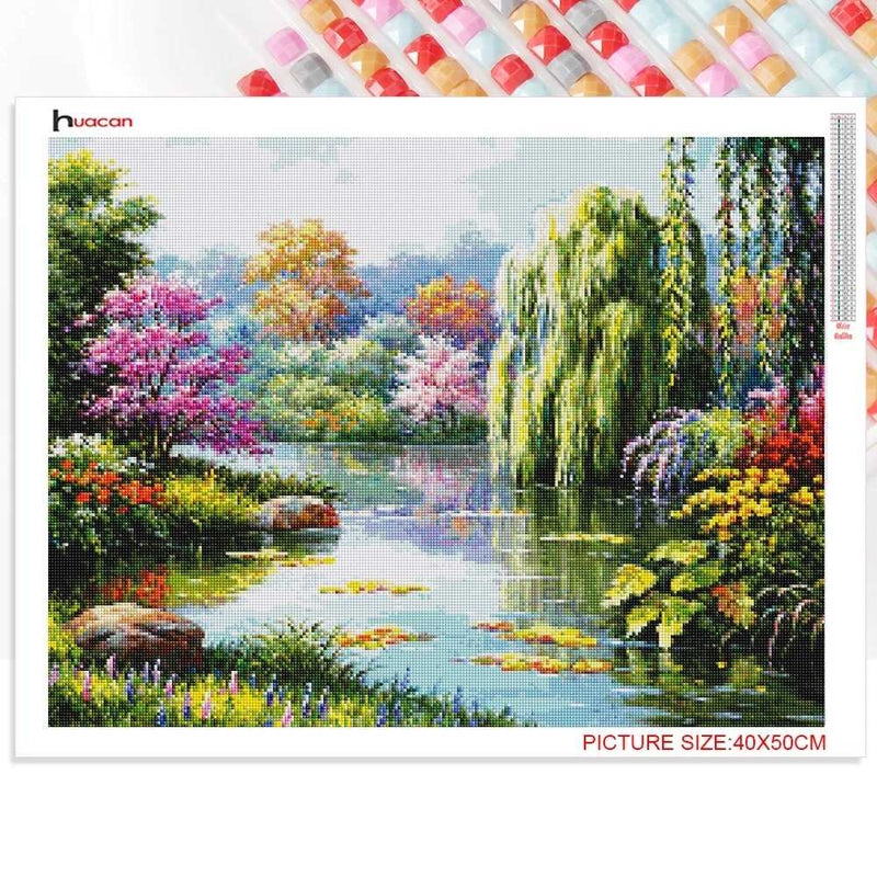 Huacan Diamond Painting Full Square Landscape Diamond Mosaic Sale Scenery Rhinestones Pictures Diamond Embroidery Cross Stitch