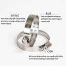 1pcs 8mm-700mm Pipe Hose Clamps Stainless Steel Hoop Clamp Automotive Car Fuel Pipe Tube Clip Hardware Spring Water Plumbing