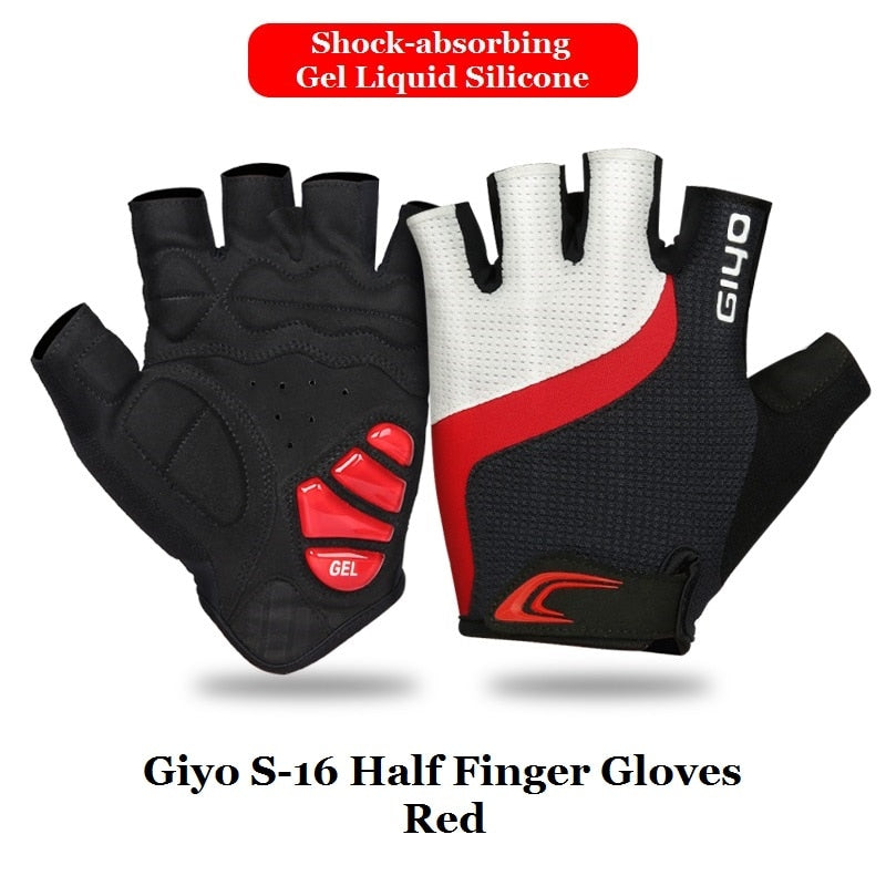 Giyo Breaking Wind Cycling Half Finger Gloves Anti-slip Bicycle Mittens Racing Road Bike Glove MTB Biciclet Guantes Ciclismo