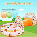 IMBABY Toys Tent Indoor Balls Pool 3 in1 Children's Tent Foldable Crawling Tunnel Outdoor Camping Tent Children's Room House