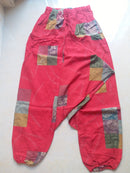 Baggy Harem Pants Women Causal Print Hippie Joggers Cross-Pants Loose Trousers Aladdin Lantern Wide Leg Cotton Linen Pants Plus