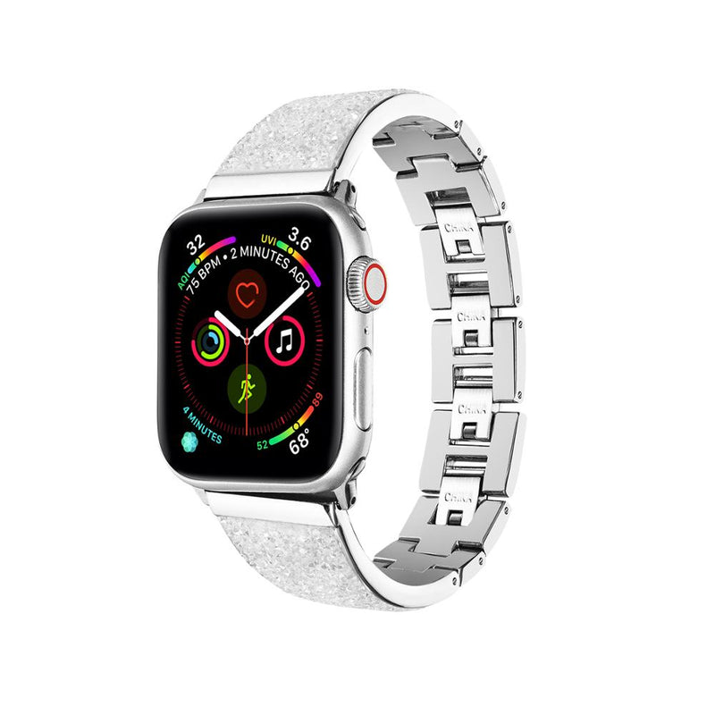 Suitable for Apple Watch metal strap 40mm 44mm 38mm 42mm fashion diamond wristband Iwatch 654321SE men and women wristband