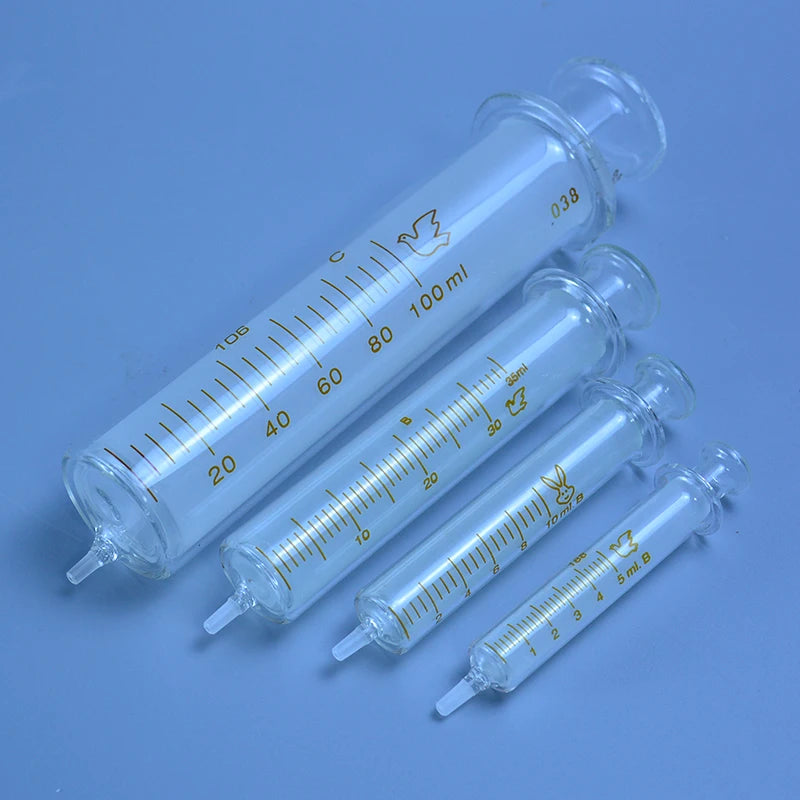 1-100ML  Glass syringe Glass enema sampler dispensing with ink chemical medicineEnema syringe Feeding booster