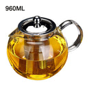 650ml 950ml 1300ml Heat Resistant Glass Teapot Induction Cooker Heat Resistant Glass Teapot with 304 Stainless Steel Strainer