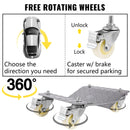 SucceBuy Vehicle Positioning Wheel Dollies 680Kg Per Dolly 2Pcs Car Wheel Dollies Car Skate Dolly Van Positioning Garage Jack