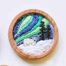 Mini Flower Pattern Embroidery Kit with Hoop for Beginner Needlework Kits Cross Stitch Sewing Art Craft Painting Home Decoration