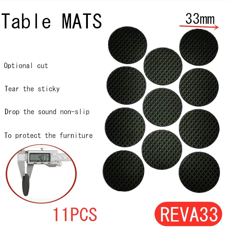 Self Adhesive Furniture Leg Feet Rug Felt Pads Anti Slip Mat Bumper Damper for Chair Table Protector Hardware Round Square Black