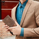 BULLCAPTAIN New Men's Business Wallet Features RFID  Blocking Card Holder Brand Design Wallet's China Genuine Leather Purse Men