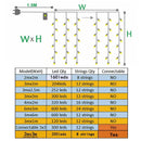 Led Icicle Curtain String Fairy Lights Christmas Lights Garland For Christmas New Year Wedding Home Room Patio Party Decoration