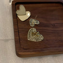 2020 New Fashion Korean Drop Earrings For Women White Enamel Double Heart Korean Jewelry Female Earring Girls Gift