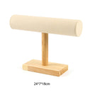Bamboo and Wood with Microfiber Cloth Jewelry Display Stand Necklace Ring Display Stand Bracelet Earrings Display Jewelry Stand